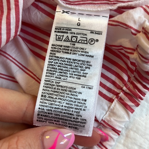 Off The Shoulder Striped Blouse - Picture 9 of 9